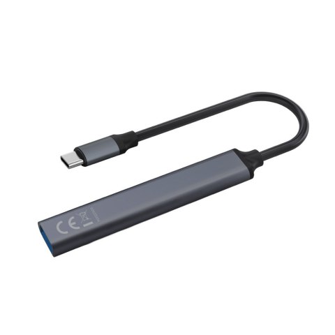 SAVIO HUB USB-C - 3 X USB-A 2.0, 1 X USB-A 3.0, SZARY, AK-71 SAVIO