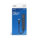 SAVIO HUB USB-C - 3 X USB-A 2.0, 1 X USB-A 3.0, SZARY, AK-71 SAVIO