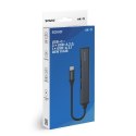 SAVIO HUB USB-C - 3 X USB-A 2.0, 1 X USB-A 3.0, SZARY, AK-71 SAVIO