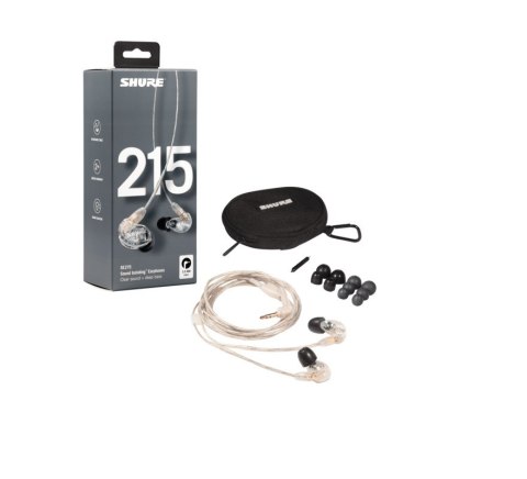 Shure SE215-CL-EFS - Słuchawki douszne, odłączany kabel, przezroczyste SHURE