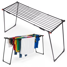 Suszarka na pranie stojąca rozsuwana teleskopowa 19 metrów składana czarna ModernHome