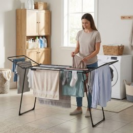 Suszarka na pranie stojąca rozsuwana teleskopowa 27 metrów składana czarna ModernHome