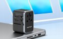 Uniwersalny adapter podróżny z ładowarką Vention 65W GaN 2x USB-A 2x USB-C czarny Vention