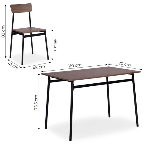 Zestaw mebli do jadalni kuchni stół + 4 krzesła MALMO ModernHome ModernHome