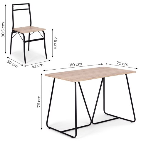 Zestaw mebli do jadalni kuchni stół + 4 krzesła PARIS ModernHome ModernHome