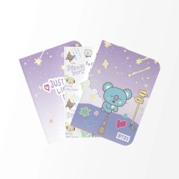 BT21 - Zestaw zeszytów A6 KOYA (3 sztuki) BT21