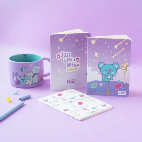 BT21 - Zestaw zeszytów A6 KOYA (3 sztuki) BT21