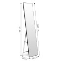 Duże lustro stojące 159 cm aluminium czarna rama ModernHome ModernHome