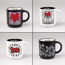 Keith Haring - Zestaw kubków ceramicznych ze stojakiem 300 ml 4 szt. Inny