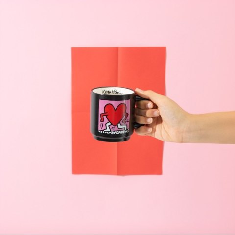 Keith Haring - Zestaw kubków ceramicznych ze stojakiem 300 ml 4 szt. Inny