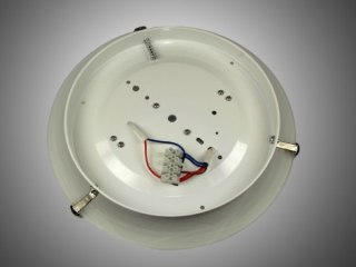 Plafon 2x40W E27 z czujnikiem mikrofalowym szkło