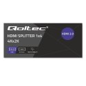 QOLTEC ROZDZIELACZ SPLITTER 4XHDMI 4KX2K | 6GB/S | 60HZ Qoltec