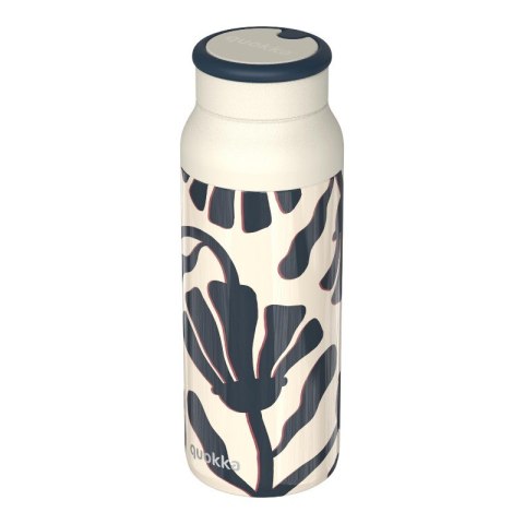 Quokka Echo - Butelka ze stali nierdzewnej 690 ml z silikonowym uchwytem (Abstract Leaves) Quokka