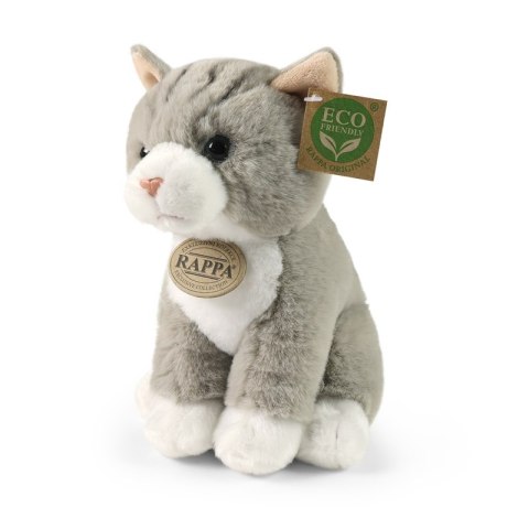 Rappa - Pluszowa realistyczna maskotka Kot szary siedzący 23 cm Eco-Friendly Soft Collection Rappa