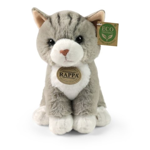 Rappa - Pluszowa realistyczna maskotka Kot szary siedzący 23 cm Eco-Friendly Soft Collection Rappa
