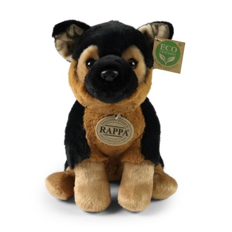 Rappa - Pluszowa realistyczna maskotka Pies Owczarek Niemiecki siedzący 23 cm Eco-Friendly Soft Collection Rappa