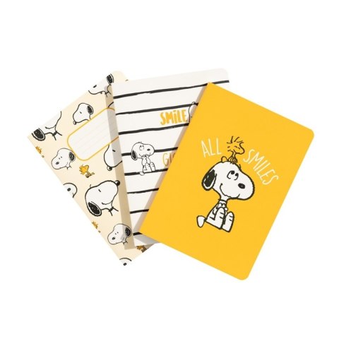 Snoopy - Zestaw zeszytów A6 z kolekcji Lazy Days (3 sztuki) Snoopy