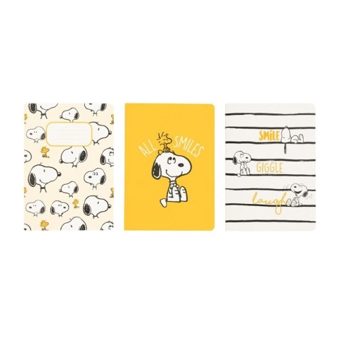 Snoopy - Zestaw zeszytów A6 z kolekcji Lazy Days (3 sztuki) Snoopy