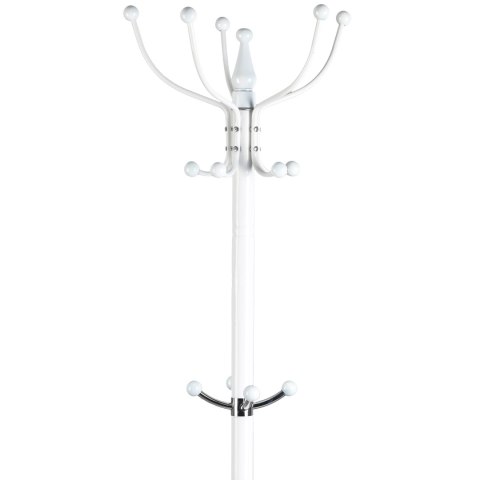 Wieszak stojący 14 haczyków na ubrania metal biały ModernHome ModernHome