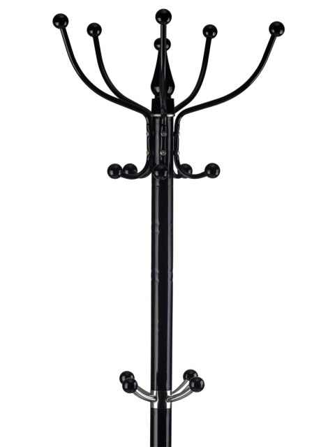 Wieszak stojący 14 haczyków na ubrania metal czarny ModernHome ModernHome