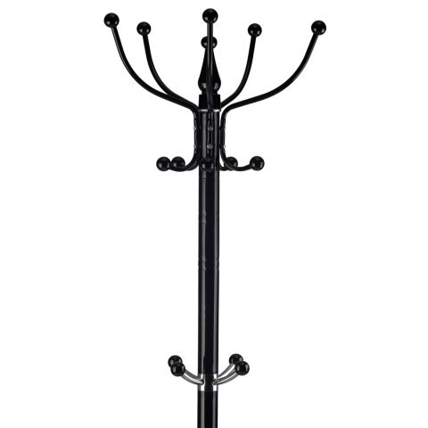 Wieszak stojący 14 haczyków na ubrania metal czarny ModernHome ModernHome