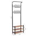 Wieszak stojący 18 haków z półkami na buty ModernHome ModernHome