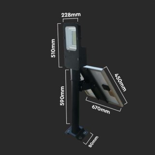 Naświetlacz oprawa uliczna solarna V-TAC 50W LED IP65 VT-ST200 4000K 4000lm