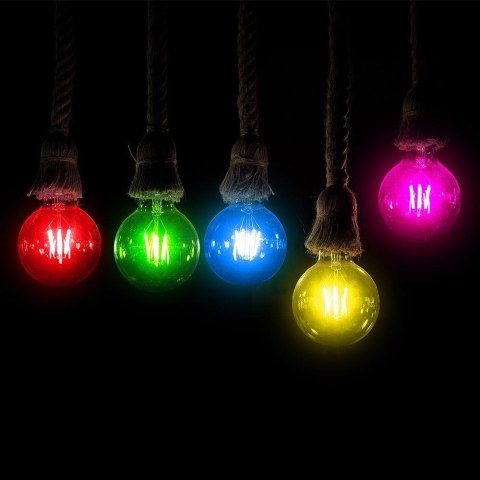 Żarówka LED V-TAC 2W filament E27 kulka G45 kolor VT-2132 Kolor Niebieski 60lm