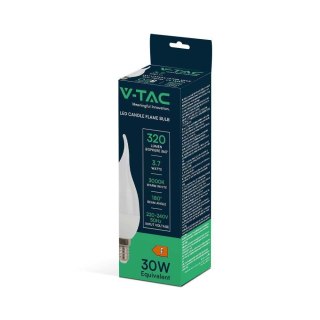 Żarówka LED V-TAC 3,7W E14 świeczka płomyk VT-1818TP 3000K 320lm