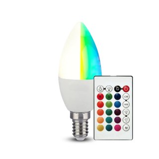 Żarówka LED V-TAC 4,8W E14 świeczka pilot VT-2214-N-1 RGB+4000K 320lm