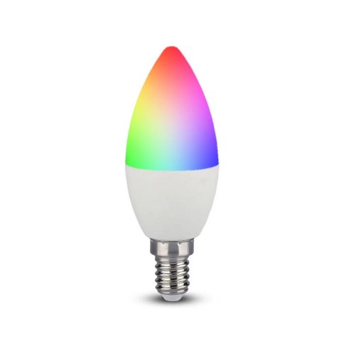 Żarówka LED V-TAC 4,8W E14 świeczka pilot VT-2214-N-1 RGB+4000K 320lm