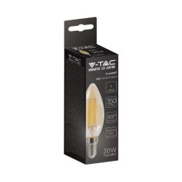 Żarówka LED V-TAC 4W filament E14 świeczka bursztyn VT-1955 2200K 350lm