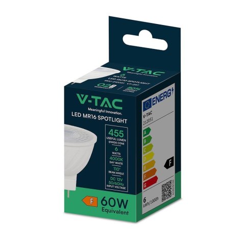 Żarówka LED V-TAC 6W GU5.3 MR16 12V 110st VT-257 4000K 445lm