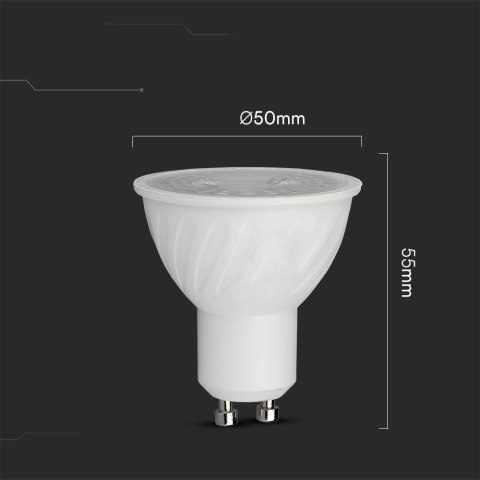 Żarówka LED V-TAC CREE CHIP 6W GU10 110st ściemnialna VT-247D 3000K 445lm 6 lat gwarancji