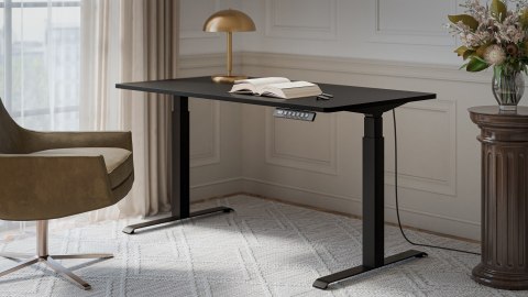 Biurko z elektryczną regulacją wysokości MOON LONG 150x80x72-120 czarny Cama MEBLE