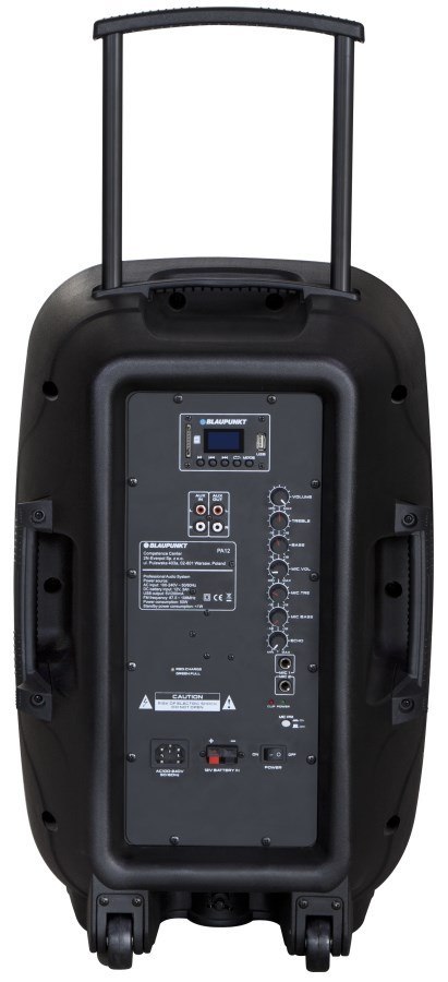 Blaupunkt PA12 głośnik przenośny 650 W Przenośny głośnik stereo Czarny Blaupunkt