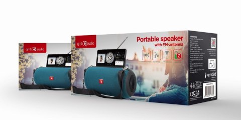 GEMBIRD PRZENOŚNY GŁOŚNIK BLUETOOTH SPK-BT-17-G FM-RADIO, WBUDOWANY MIKROFON, KOLOR ZIELONY, USB, AUX, MICROSD GEMBIRD