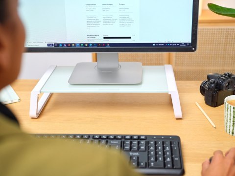 Podstawka pod monitor TRUST MONTA GLASS MONITOR STAND WHT (25351) Trust