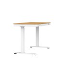 Tuckano Biurko z elektryczną regulacją wysokości ET119W-C Biały/dąb. Blat biurka o wymiarach 120 x 60cm. Tuckano