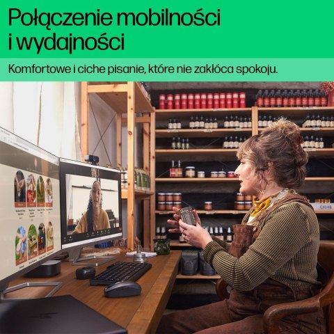 Klawiatura HP 460 Multi-Device Bluetooth Keyboard bezprzewodowa czarna 7N7B8AA Hewlett-Packard