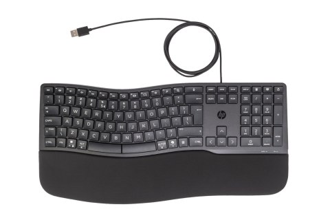 Klawiatura HP 480 Comfort Wired Keyboard przewodowa czarna 8T6M1AA Hewlett-Packard