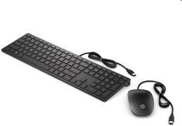 Zestaw klawiatura + mysz HP Pavilion Wired Keyboard and Mouse 400 Combo czarne 4CE97AA Hewlett-Packard