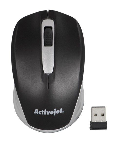 Activejet AMY-313 Mysz bezprzewodowa USB (optyczna; 1200 DPI; kolor czarno-szary) Activejet