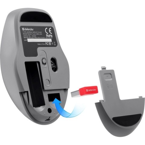 DEFENDER MYSZ BEZPRZEWODOWA FEAM MM-296 RF SILENT CLICK MIETOWA 52294 Defender
