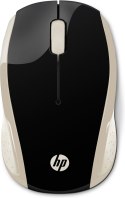 Mysz HP Wireless Mouse 200 Silk Gold bezprzewodowa czarno-złota 2HU83AA Hewlett-Packard