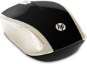 Mysz HP Wireless Mouse 200 Silk Gold bezprzewodowa czarno-złota 2HU83AA Hewlett-Packard