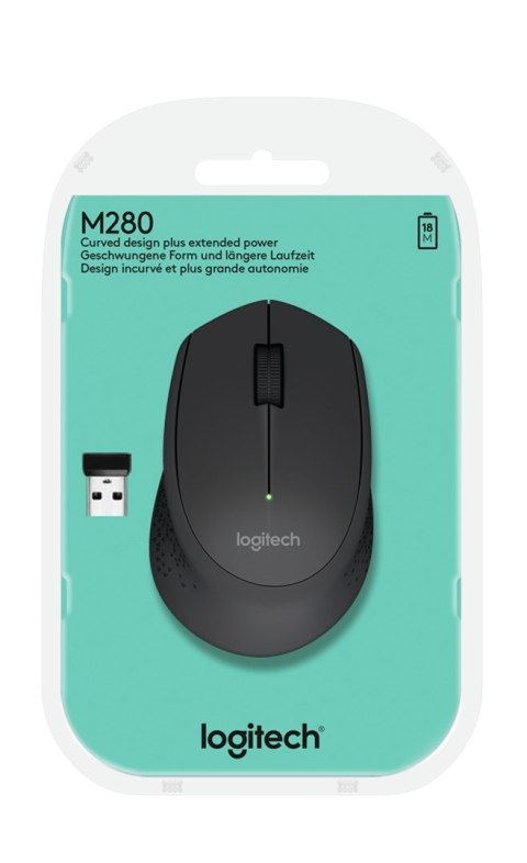 Mysz Logitech M280 910-004287 (optyczna; 1000 DPI; kolor czarny) Logitech
