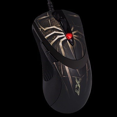 Mysz komputerowa A4 TECH Evo XGame Laser Oscar X747 Brown Fire A4TMYS29980 (laserowa; 3600 DPI; kolor brązowy) A4 TECH