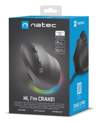 NATEC MYSZ WERTYKALNA CRAKE 2 PRO 12800DPI PROGRAMOWALNA NATEC
