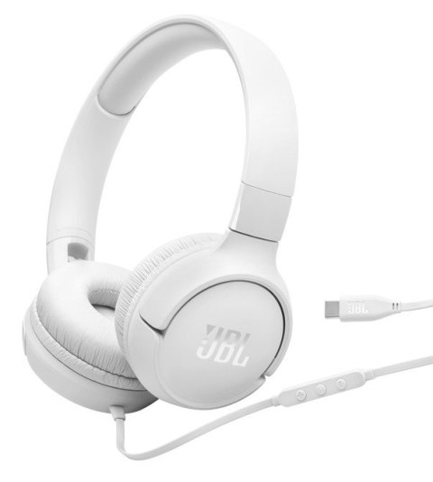 Słuchawki przewodowe JBL Tune 520 USB-C Biały JBL